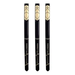 3x L'Oreal Perfect Slim Tip Eyeliner Intense Black