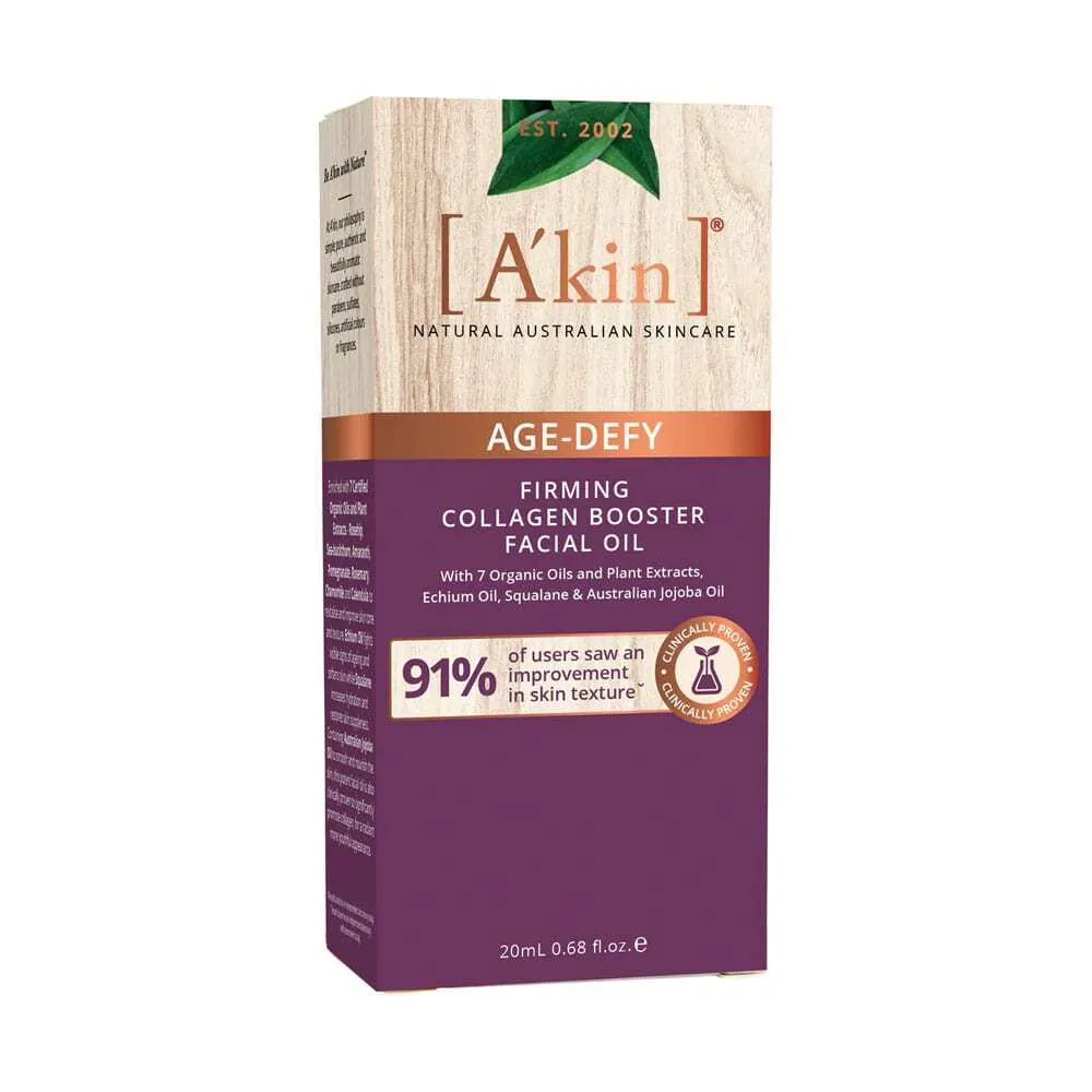 A'Kin Facial Oil Age Defy Firming Collagen Booster 20ml