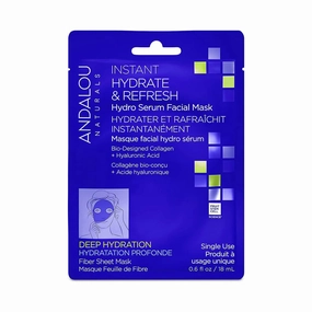 Andalou Naturals Instant Hydrate & Refresh Hydro Serum Facial Mask 18ml