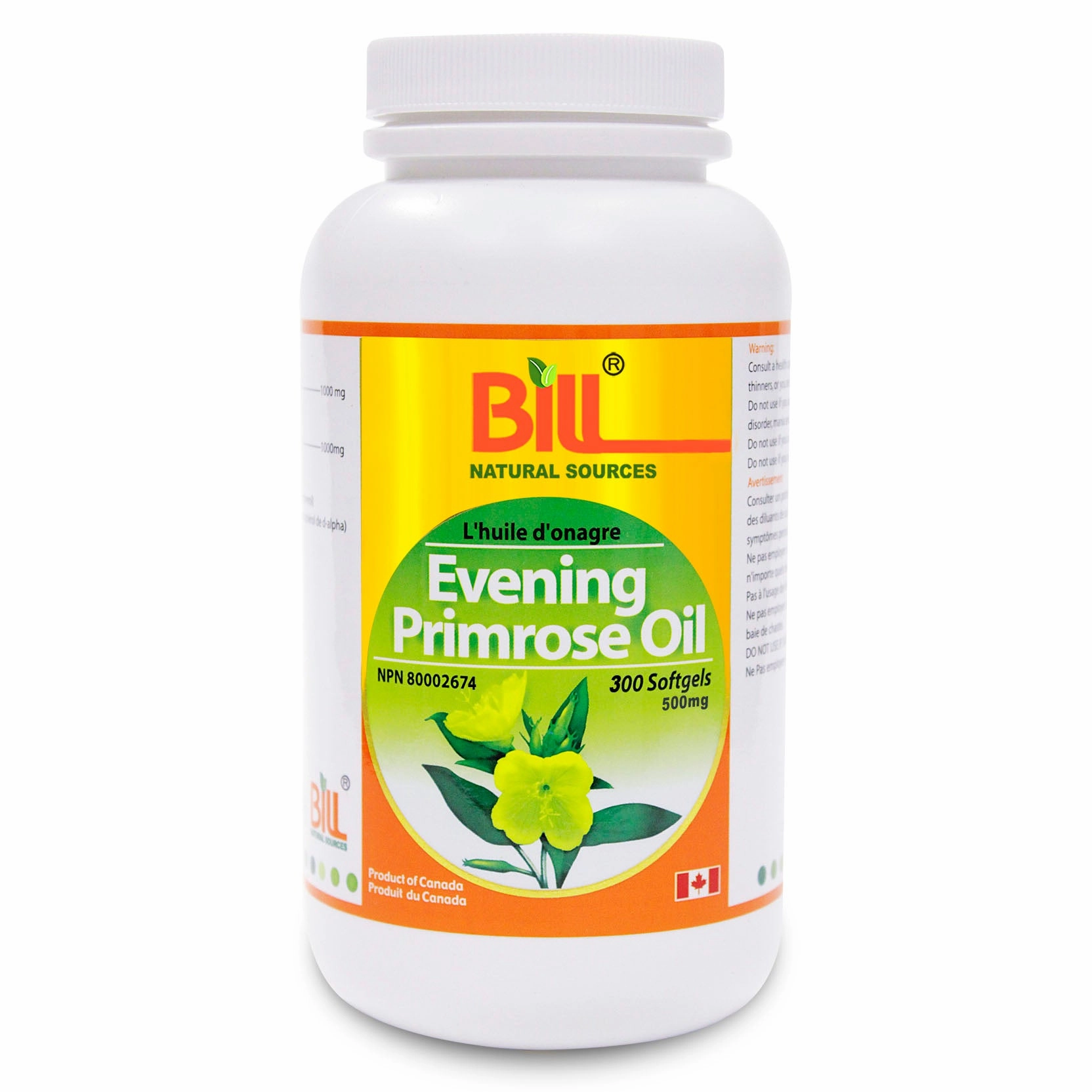 BILL Natural Sources® Evening Primrose Oil 500mg Softgels