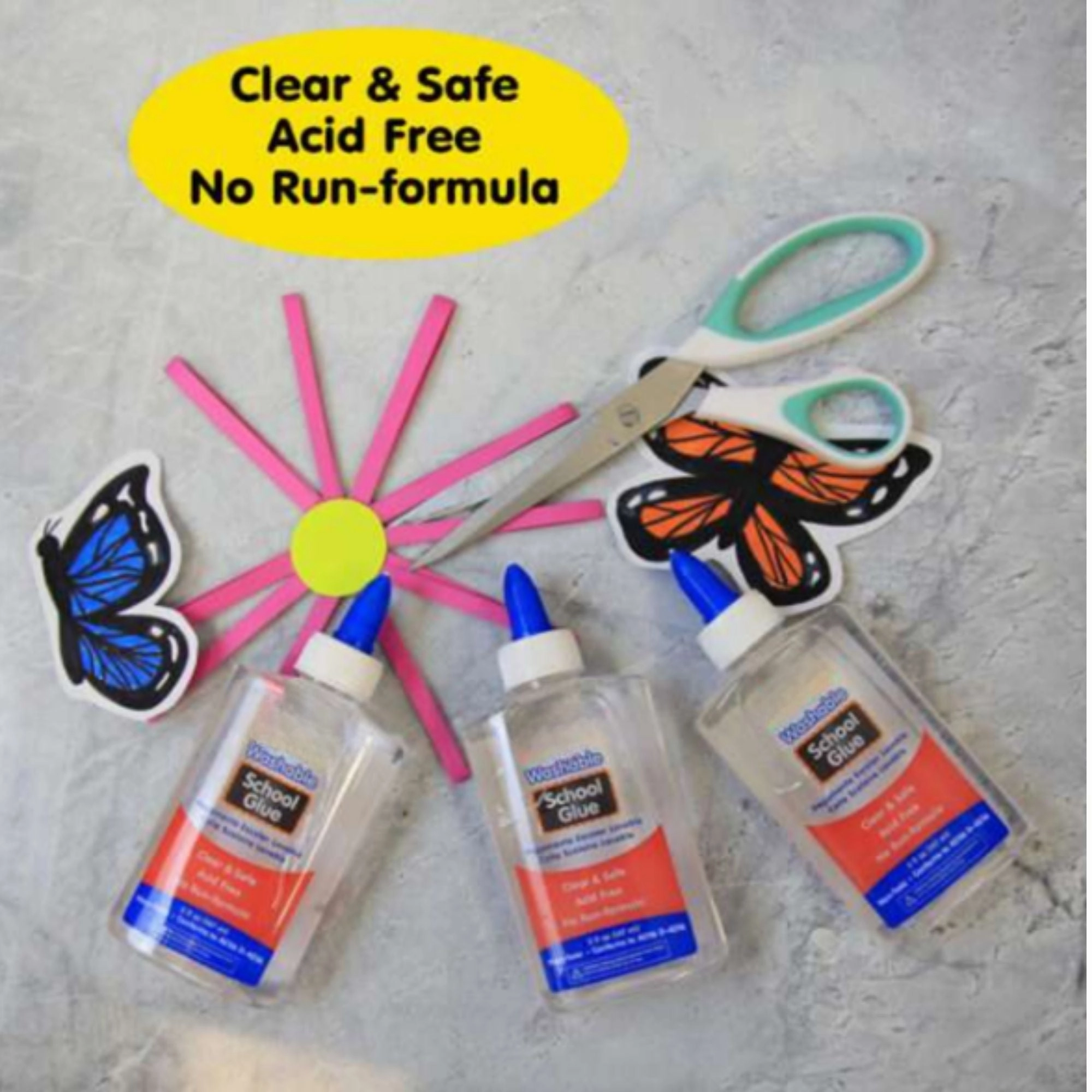 Clear School Glue Classroom Bundle | 12-Pack of 5 oz. Non-Toxic, Washable Slime & Craft Glue