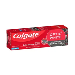 Colgate Toothpaste Optic White Infused With Charcoal Clean Mint 100g