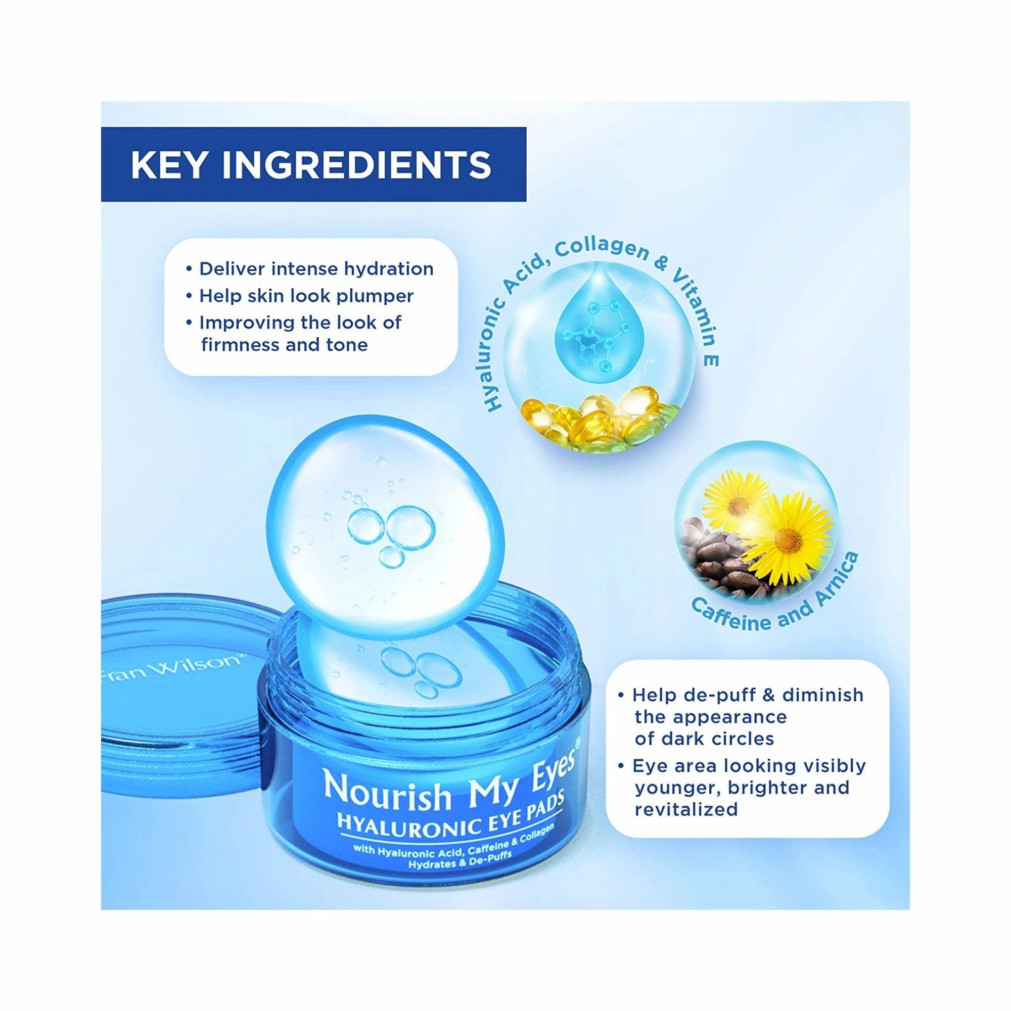 Fran Wilson Nourish My Eyes Hyaluronic Eye Pads 36 Pads