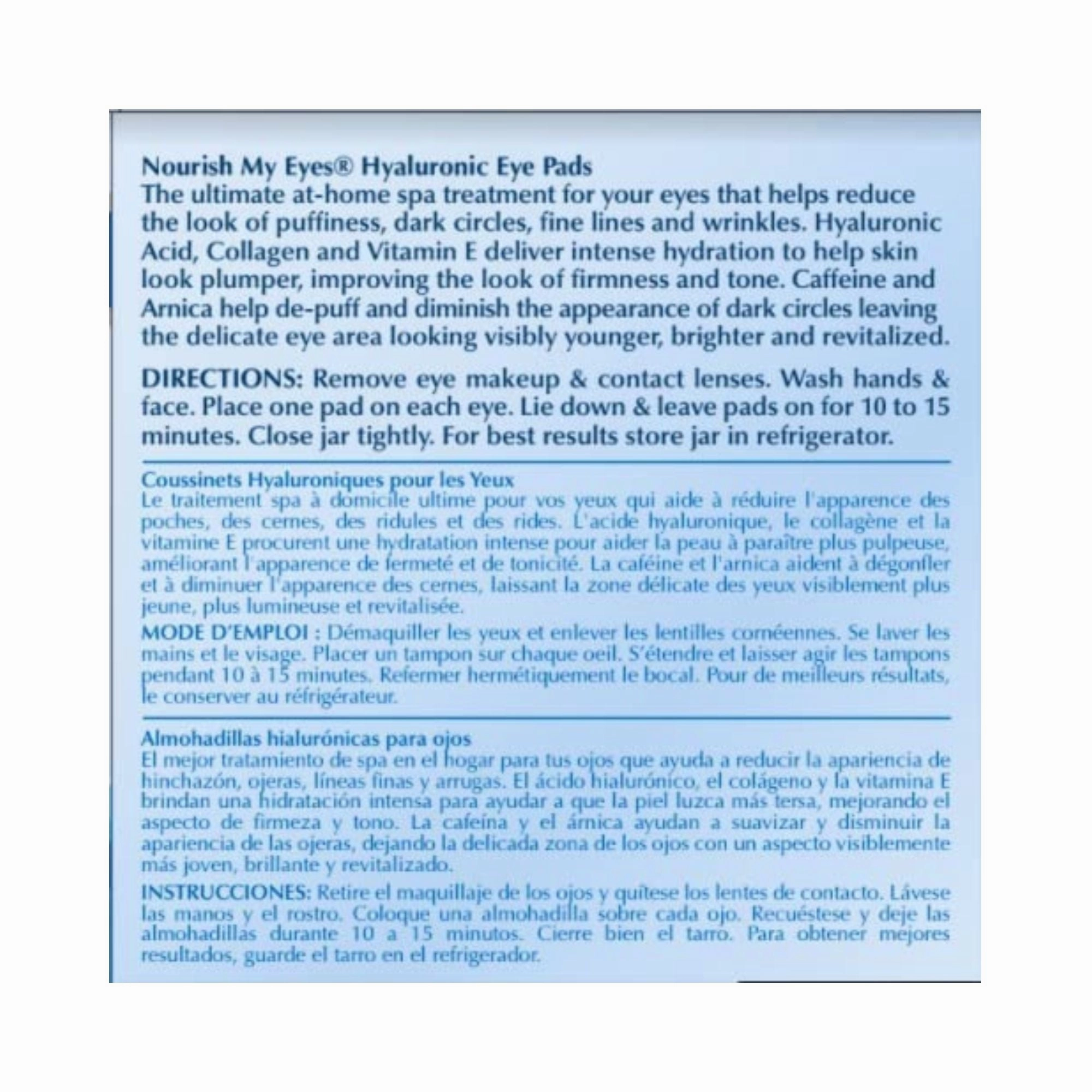 Fran Wilson Nourish My Eyes Hyaluronic Eye Pads 36 Pads