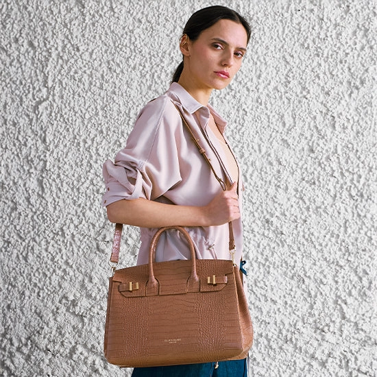 Gigi Croco  13" - Dark Blush