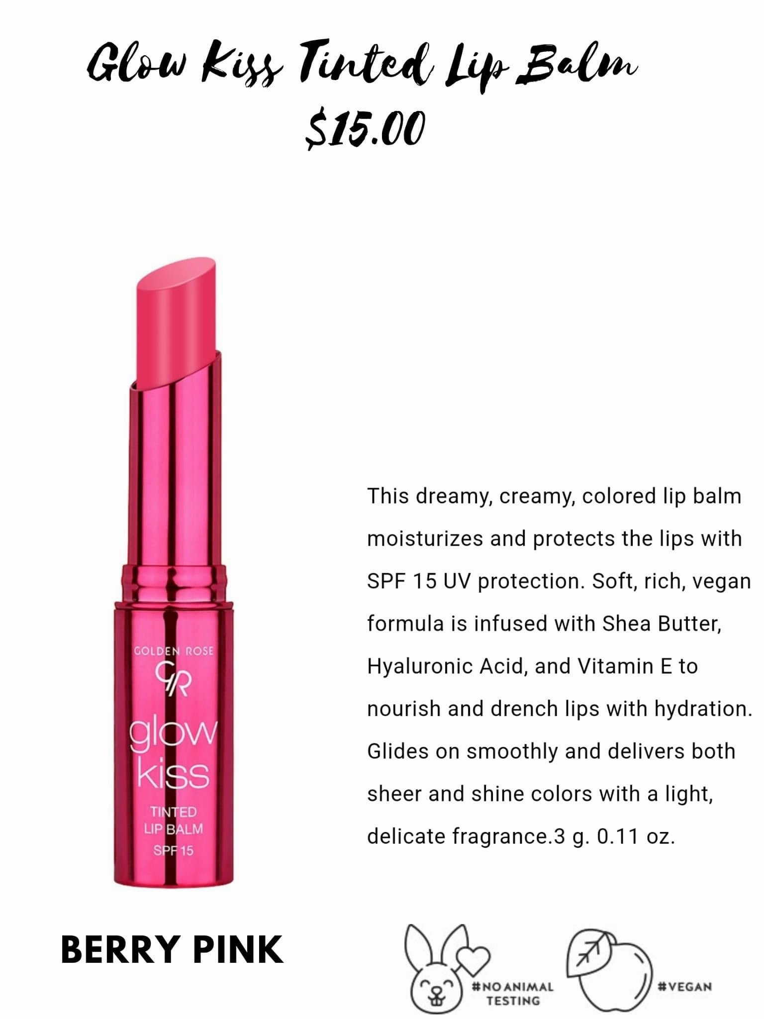 Glow Kiss Tinted Lip Balm -  Celesty** - Final Sale