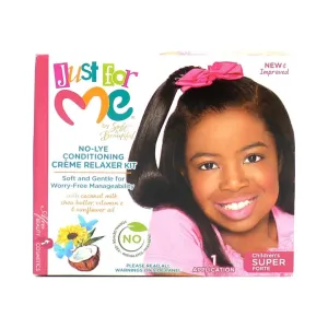 Just For Me No-Lye Creme Relaxer Kit - Super