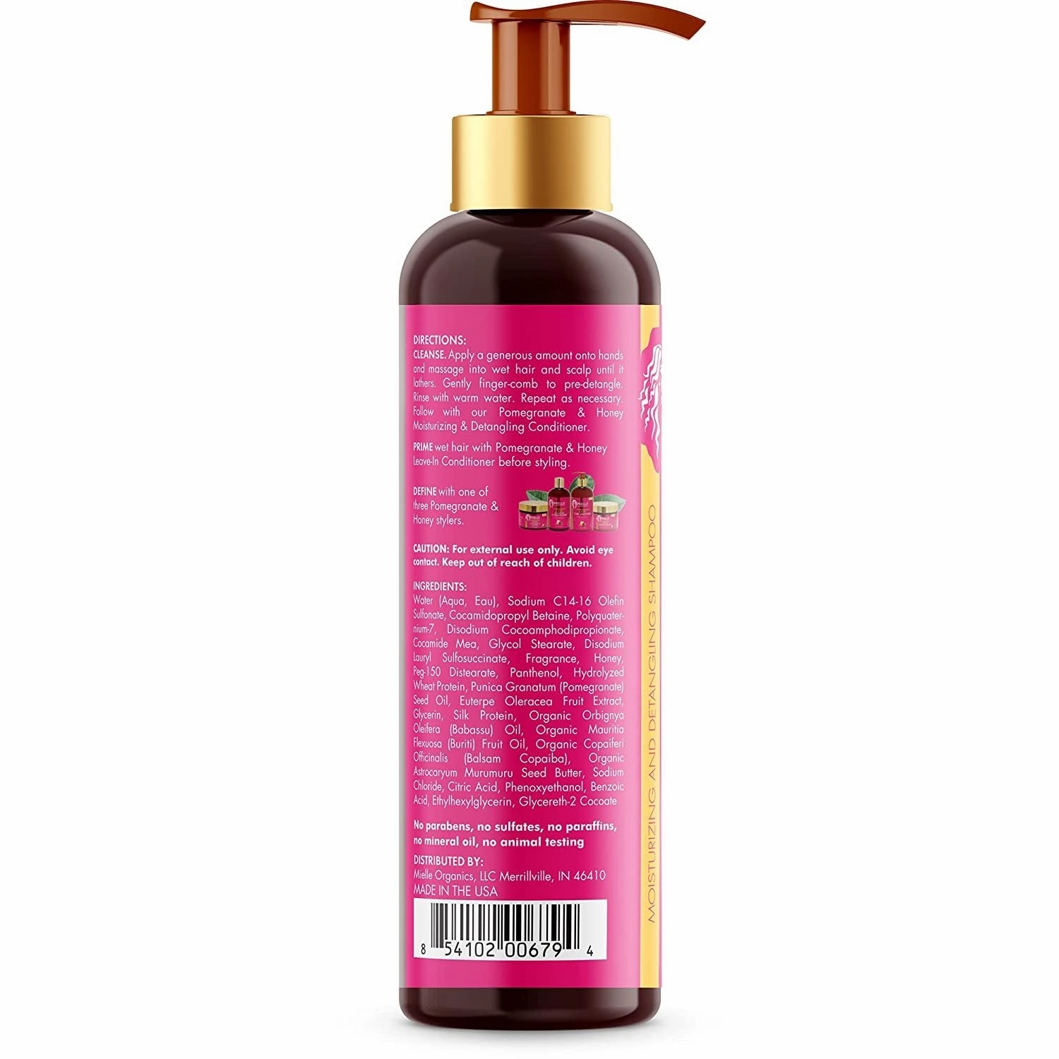 Mielle Organics Pomegranate & Honey Moisturizing and Detangling Shampoo - Choose Size