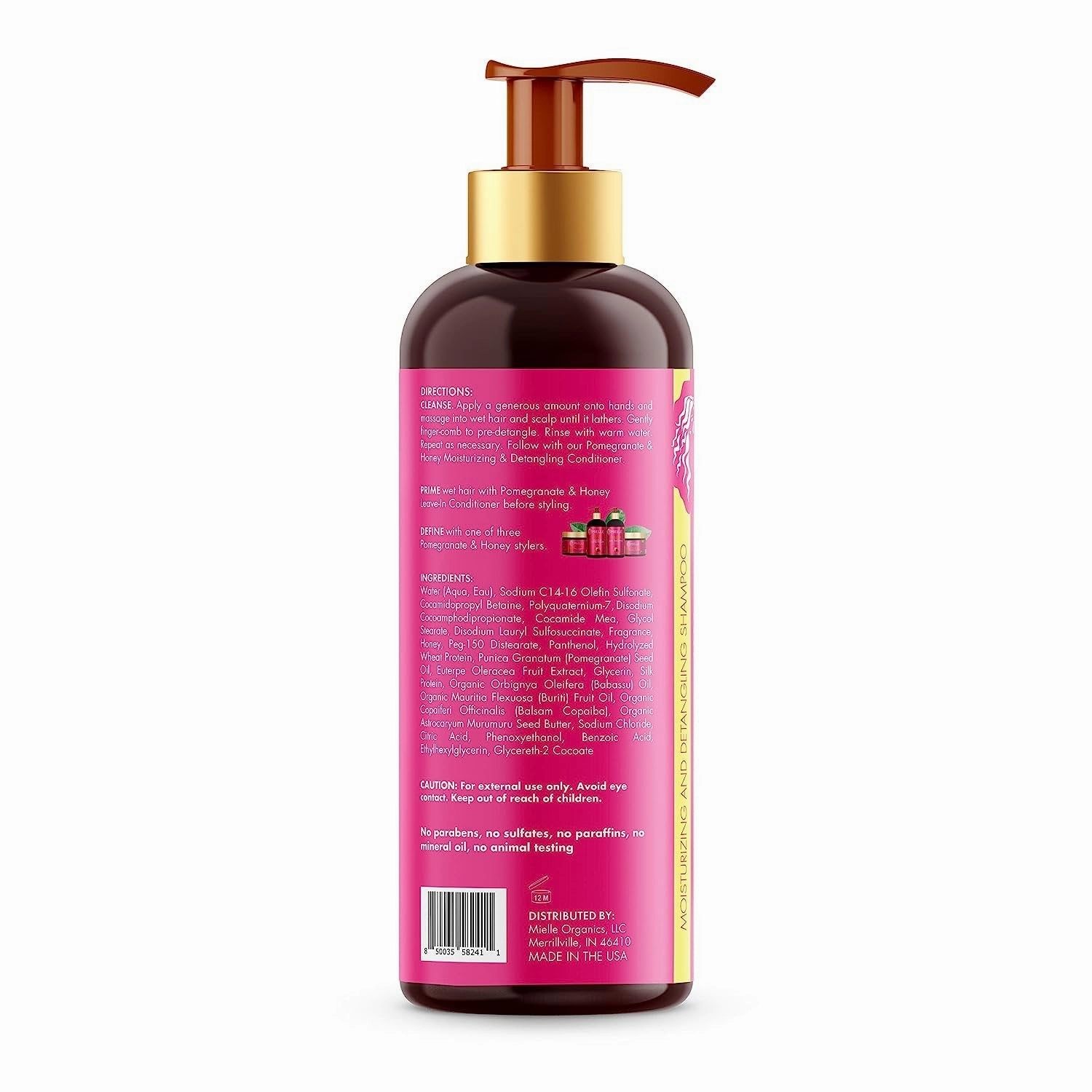 Mielle Organics Pomegranate & Honey Moisturizing and Detangling Shampoo - Choose Size