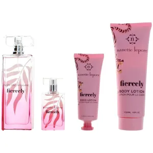 Nanette Lepore Women's Gift Set - Fiercely Long Hand, Body Lotion, EDP Sprays, 4 Piece