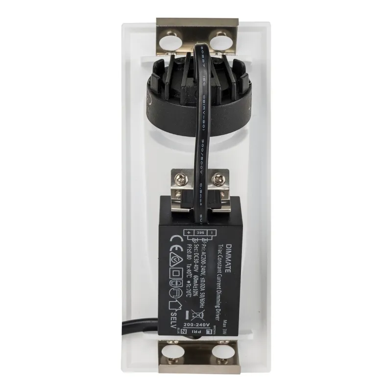 Rectangular Aluminium Recessed Step Light