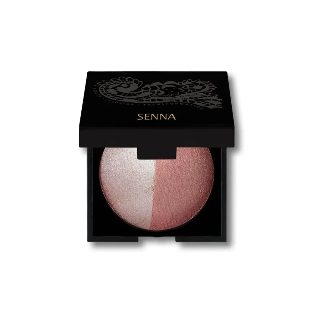 Senna Divine Shine Baked Glossy Highlighter & Glow Rose Quarts 02