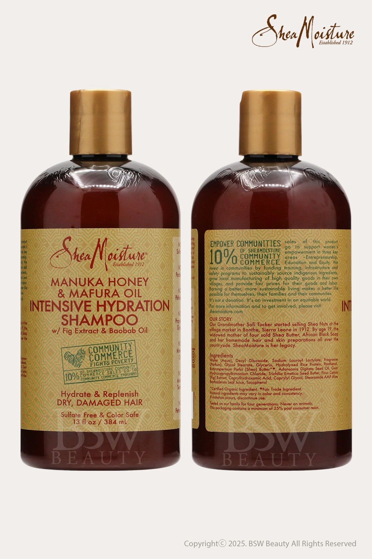 SHEA MOISTURE MANUKA HONEY INTENSIVE HYDRATION SHAMPOO 13oz