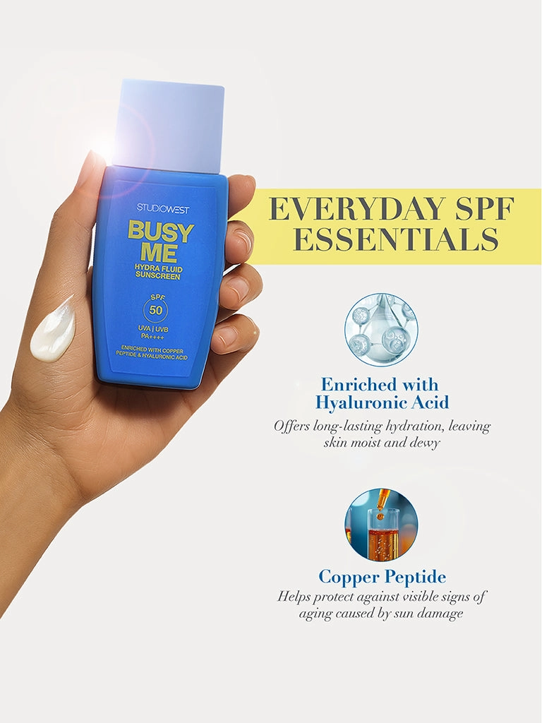 Studiowest Busy Me SPF 50 PA     Hydra Fluid Sunscreen - 50 gm