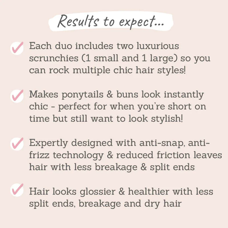 The Ultimate Duo Silk Scrunchies
