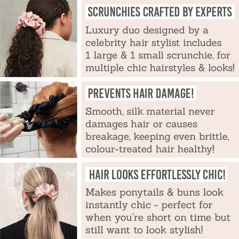 The Ultimate Duo Silk Scrunchies