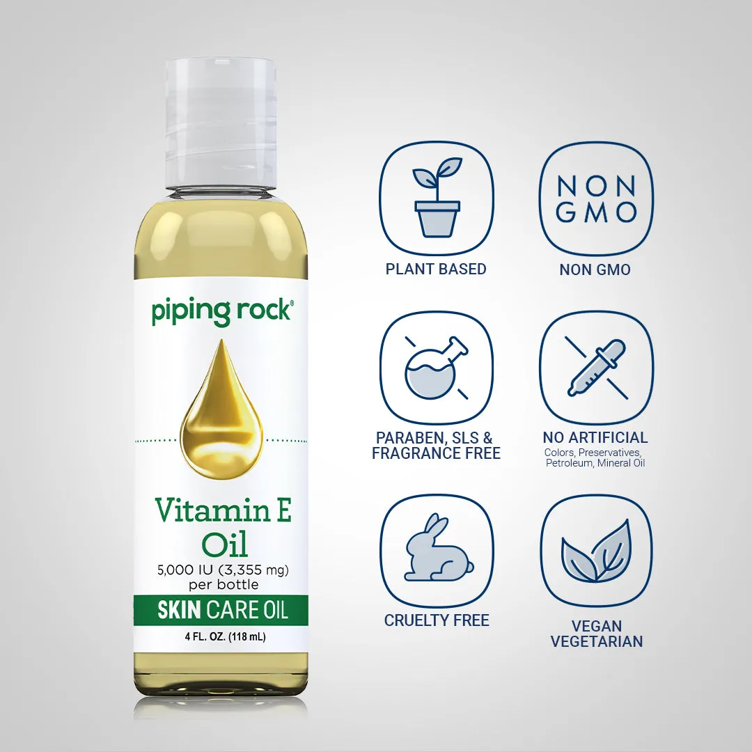 Vitamin E Natural Skin Oil, 5000 IU, 4 fl oz (118 mL) Bottle